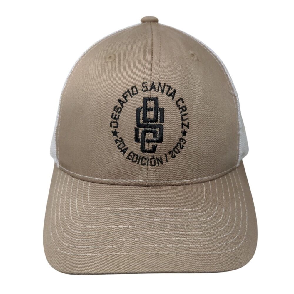 Desafio Santa Cruz Snapback Mesh Back Trucker Hat Tan One Size Tami